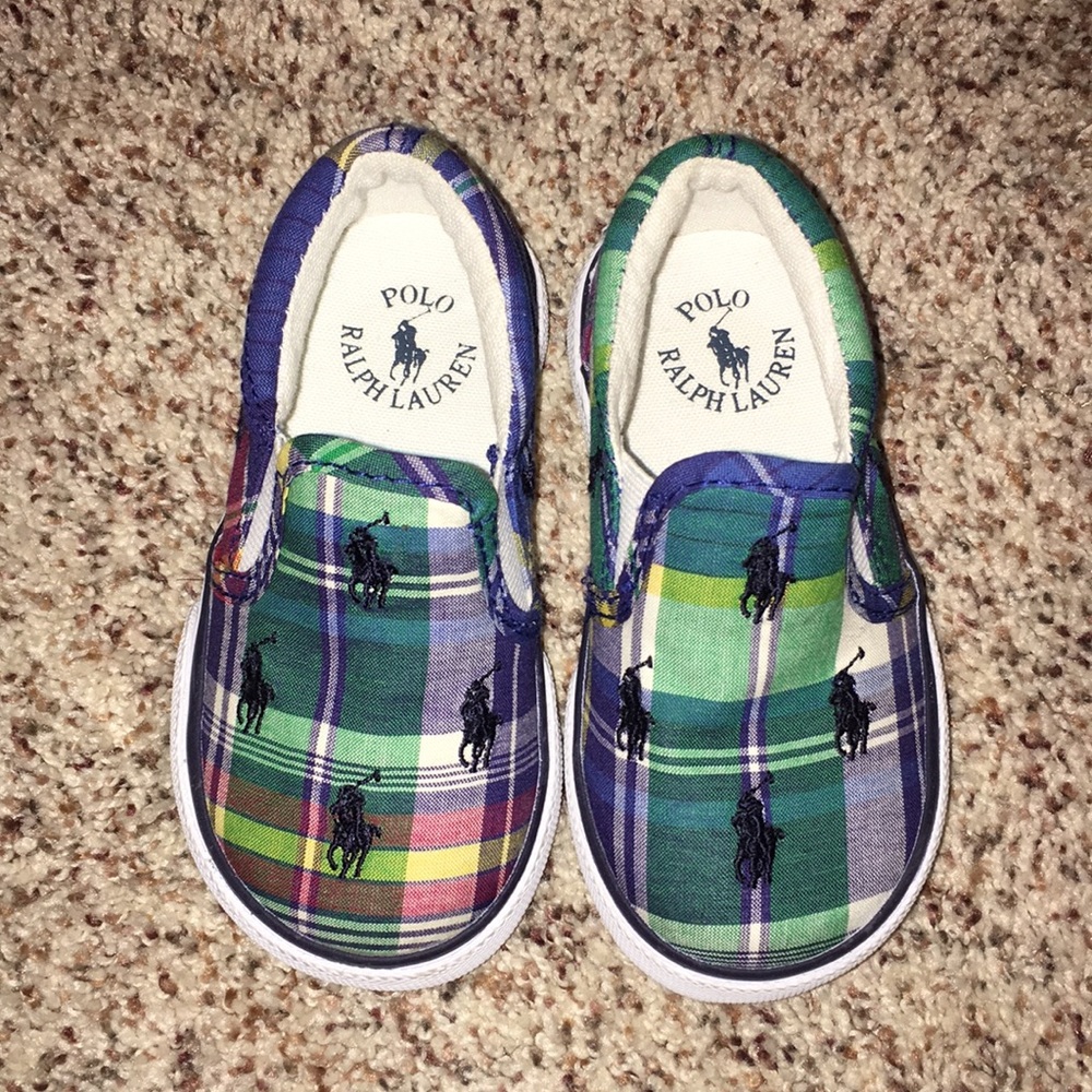 Polo Ralph Lauren Toddler Shoes Size 5 Plaid